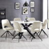 Bradley White Marble Dining Table
