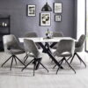 Bradley White Marble Dining Table