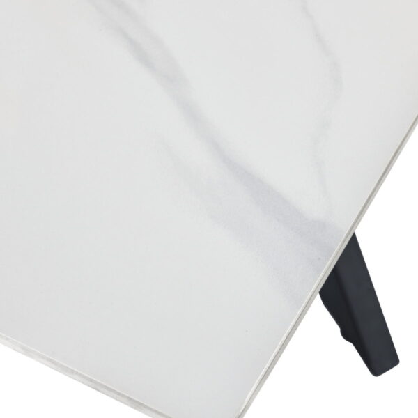 Bradley White Marble Dining Table
