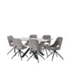 Bradley White Marble Dining Table