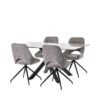 Bradley White Marble Dining Table