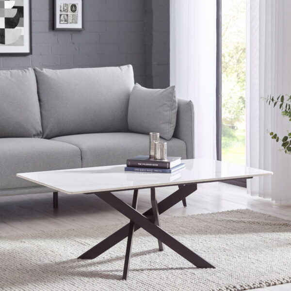 Bradley White Marble Coffee Table