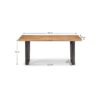 Brooklyn Dining Table - Dark Oak / Gunmetal
