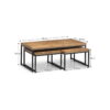 Brooklyn Nesting Coffee Tables - Dark Oak/Gunmetal