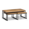 Brooklyn Nesting Coffee Tables - Oak/Gunmetal