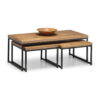 Brooklyn Nesting Coffee Tables - Dark Oak/Gunmetal