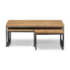 Brooklyn Nesting Coffee Tables - Oak/Gunmetal