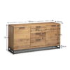 Brooklyn Sideboard - Dark Oak/Gunmetal