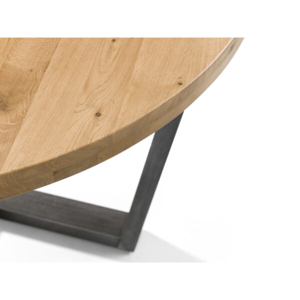 Brooklyn Round Table - Oak/Gunmetal