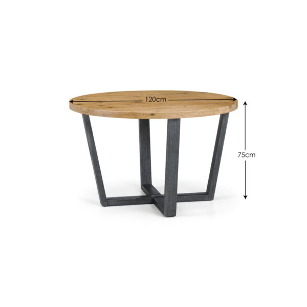 Brooklyn Round Table - Dark Oak/Gunmetal