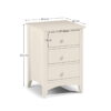 Cameo 3 Drawer Bedside