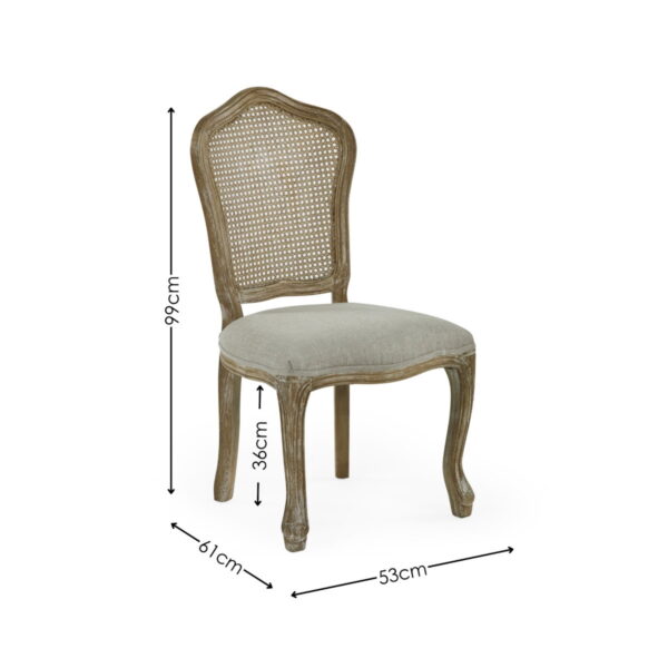 Set of 2 Camille Rattan Dining Chairs