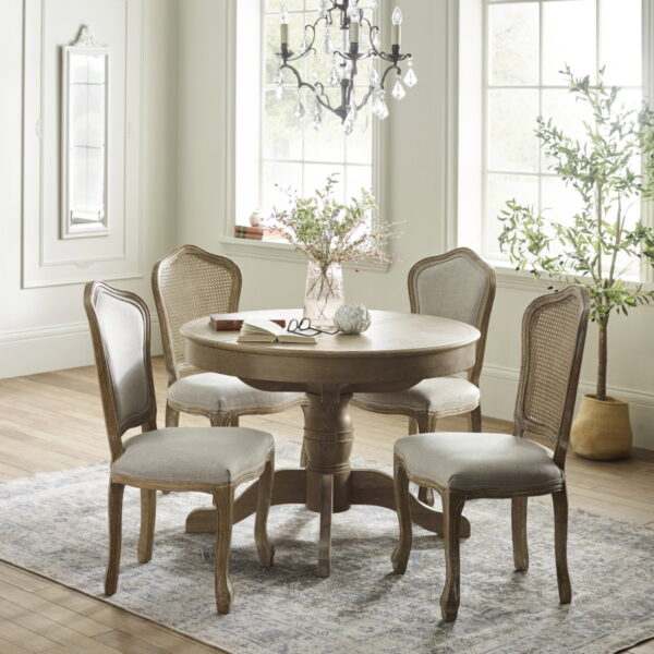Set of 2 Camille Rattan Dining Chairs