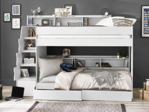 Camelot Staircase Bunk - All White