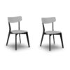 Set Of 2 Casa Dining Chairs - Grey/Black