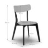 Set Of 2 Casa Dining Chairs - Grey/Black