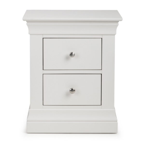 Clermont 2 Drawer Bedside - Light Grey