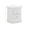 Clermont 2 Drawer Bedside - White
