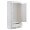 Clermont 2 Door 1 Drawer Wardrobe - White