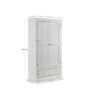 Clermont 2 Door 1 Drawer Wardrobe - Light Grey