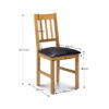 Set of 2 Coxmoor Dining Chairs - Oak