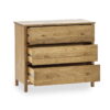 Coxmoor  3 Drawer Chest - Ivory & Oak