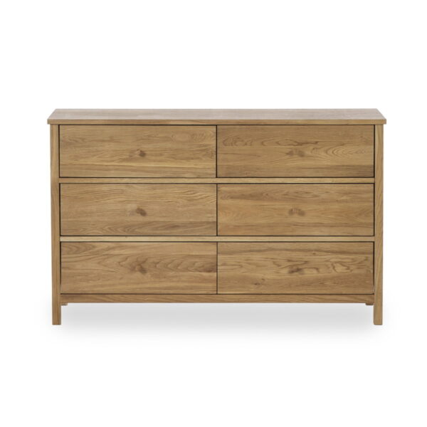 Coxmoor 6 Drawer Chest - Ivory & Oak
