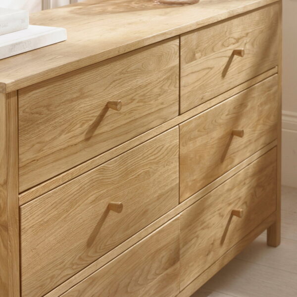 Coxmoor 6 Drawer Chest - Ivory & Oak