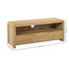 Curve Oak TV Unit