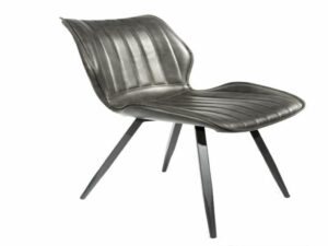 Alfa Dining Chair Vegan Leather Grey SET OF 2