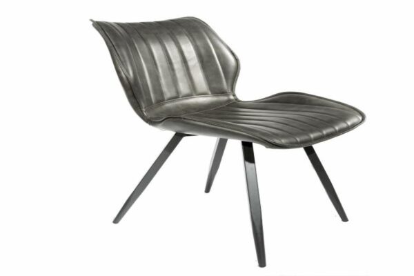 Alfa Dining Chair Vegan Leather Grey SET OF 2