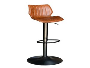Alfa Gas Lift Bar Stool Vegan Leather Tan SET OF 2