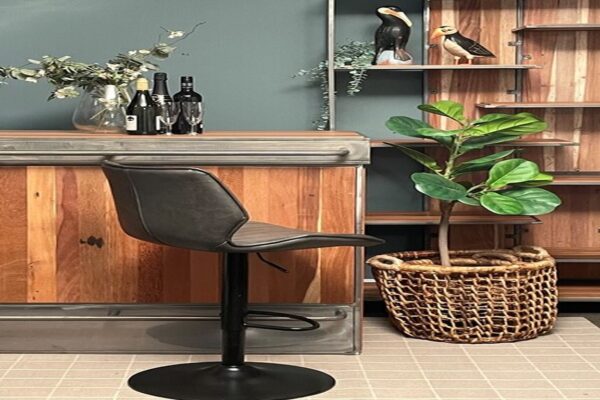 DF-BB-ALF03BSET-featured-1 Alfa Gas Lift Bar Stool Vegan Leather Grey SET OF 2