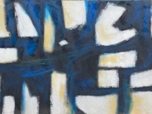 Blue and White Abstract