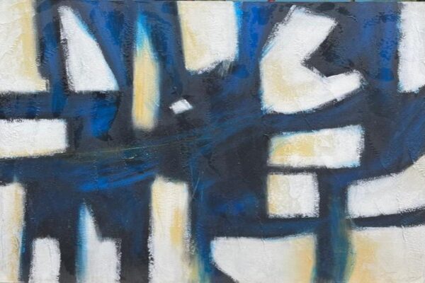 Blue and White Abstract
