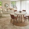 Round White Aspect Dining Table (chunky top)