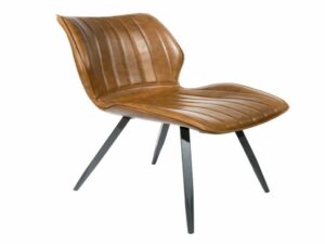 Alfa Bounce Dining Chair Vegan Leather Tan SET OF 2