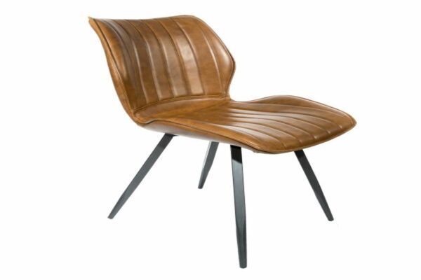 Alfa Bounce Dining Chair Vegan Leather Tan SET OF 2