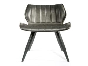 Alfa Bounce Dining Chair Vegan Leather Grey SET OF 2