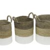 Set of 3 Grey Top Baskets
