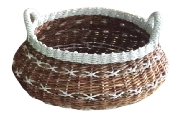DF-BB-BSK13-W-featured-1 White Cross Stitch basket