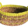 Yellow Cross Stitch basket