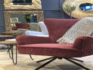 Buick Armchair - Chenille Berry