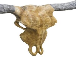 Vegan Hunting Trophy - Bull Head - Grey Horns