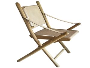 Folding Campaign Chair - Natural