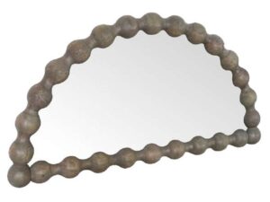 Carob Half Moon Mirror - Greywash