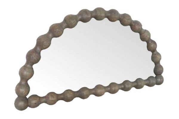 Carob Half Moon Mirror - Greywash