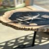 60cm Petrified Wood Staccato Table