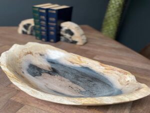 Petrified Wood Lipped Bowl
