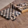 Petrified Wood Chess & Draughts Set